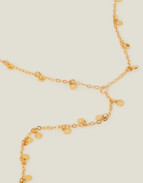 14ct Gold-Plated Disc Y-Necklace