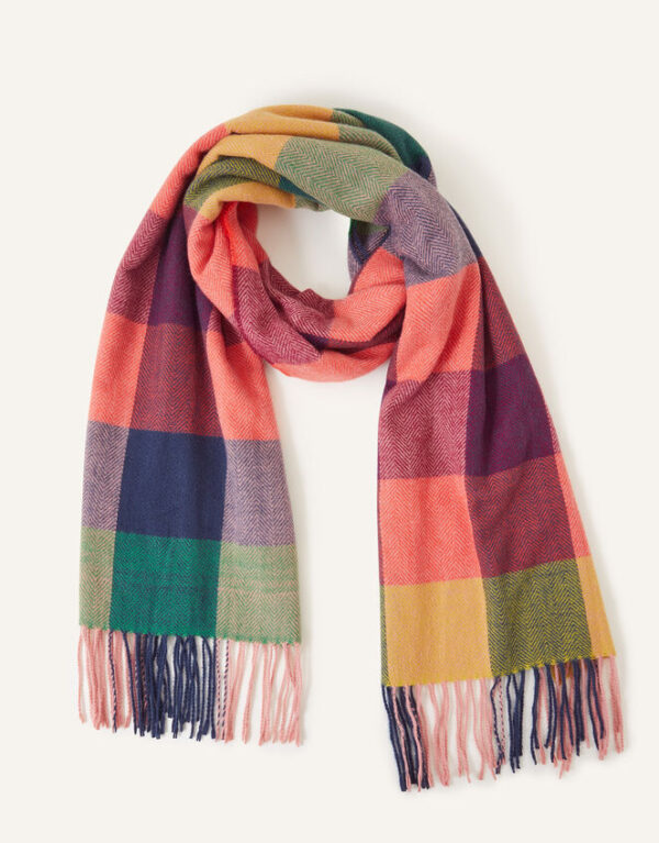 Aidie Check Print Scarf