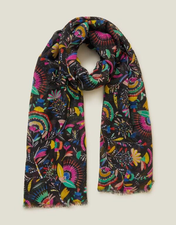 Damask Print Scarf