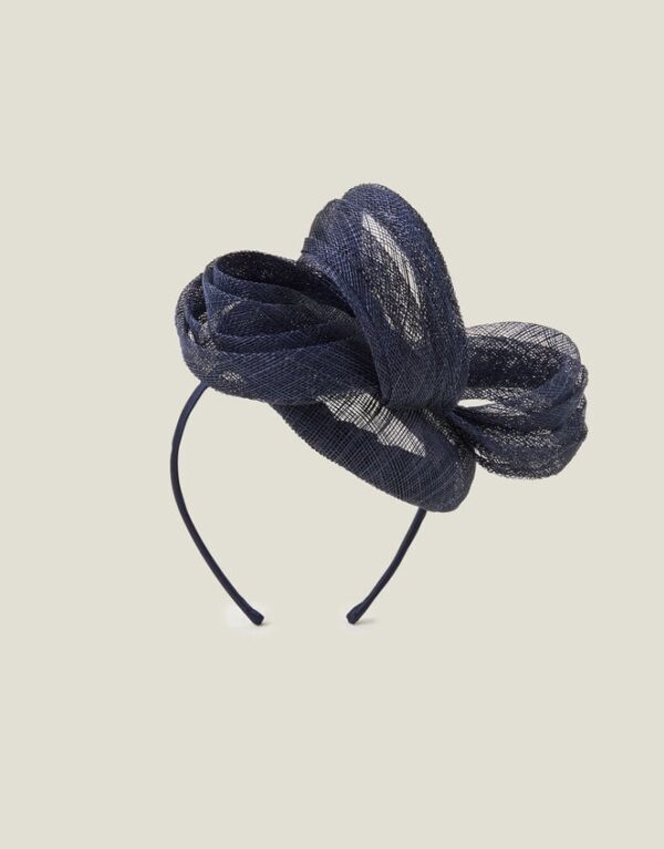 Peggy Pill Box Fascinator Blue