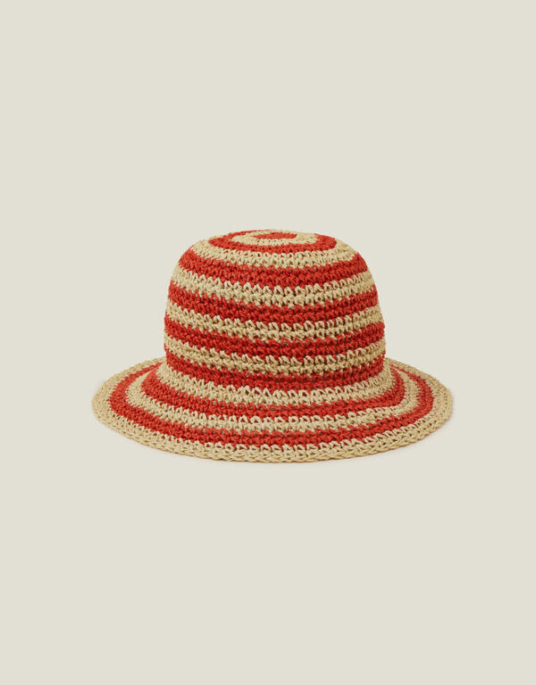 Stripe Bucket Hat Orange