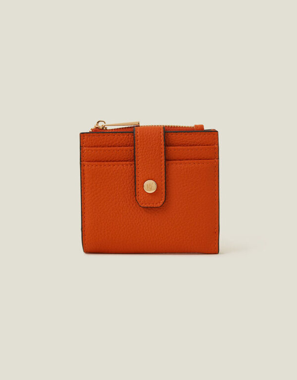 Zip Card Holder Purse Orange